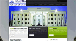 Desktop Screenshot of law.sastra.edu